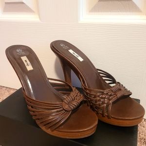 Metro7 'Intense' Brown Sandal Heels